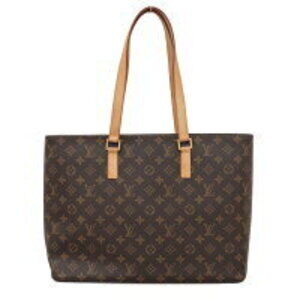 Louis Vuitton Luco Monogram Shoulder Bag Tote Horizontal Brown Leather